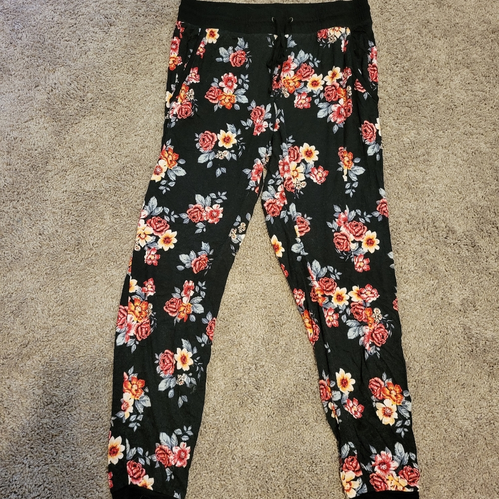 Floral print joggers